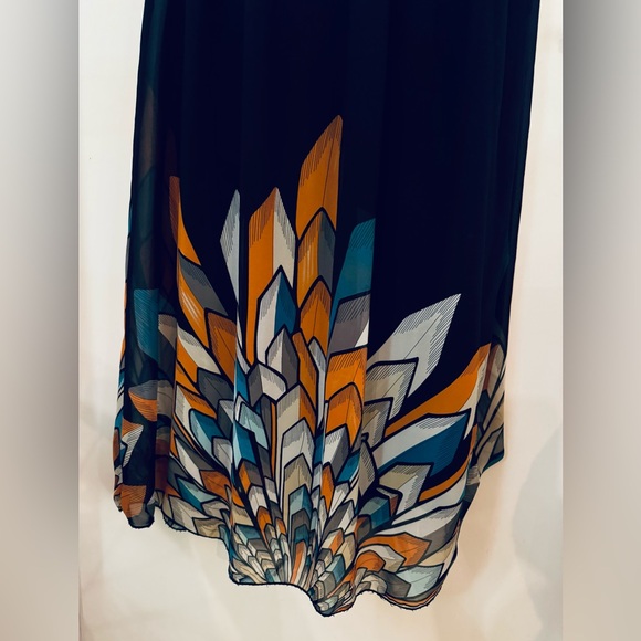 Robe bustier longue Forever 21 plumes Feather print chiffon Maxi dress festival - Picture 4 of 7